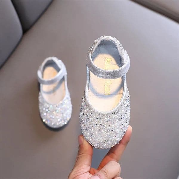 Autumn Girls Rhinestone Leather Shoes Spring Pearl Bow Princess Shoes Soft Children Baby Toddler Single Shoes G06 250304