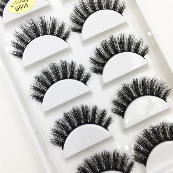 Wholesale 10/50 Boxes 5 Pairs 3D Mink False Eyelashes Soft Lash Wispy Fluffy Lashes Natural Makeup Faux Beauty Eye Lashes Cils 240119