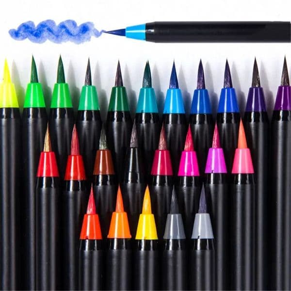 20 Color Premium Painting Soft Brush Pen Set Watercolor Markers Effect For Coloring Books Manga Comic Calligraphy 231220