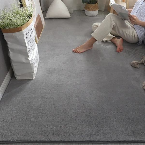 Carpet Large Size Living Room Rug Soft And Skin Friendly Bedroom Gray Bedside Floor Mat Baby Game White Decoration Home 231026