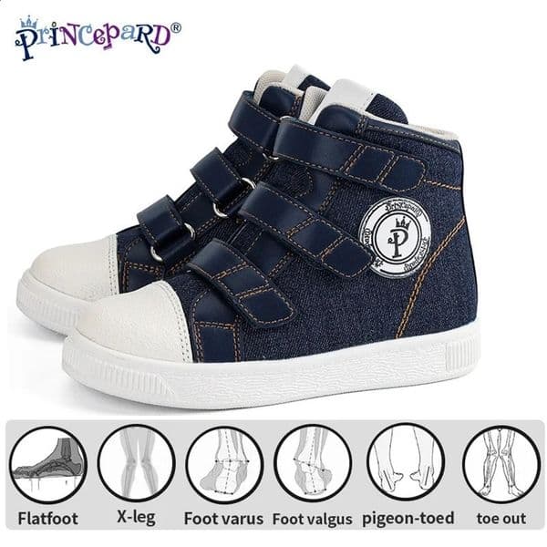 Autumn childrens orthodontic shoes blue sports with correction buckle AFOs pointed toe walking arch support 240914