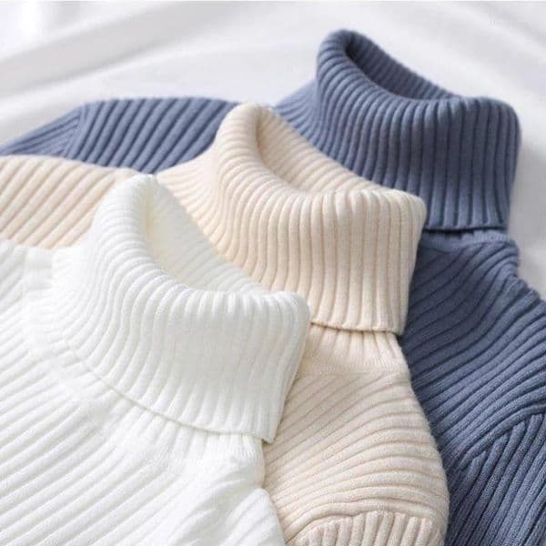 Women's Sweaters Turtleneck Basic Slim Elastics Pullovers Korean Women Sweater Autumn Winter 2025 Solid Knitted Versatile Warm Jumper