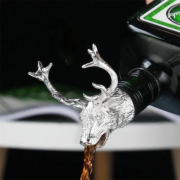 1 piece red wine pourer zinc alloy rhinoceros lion leopard antelope head wine stopper drink bar tool nightclub bar accessories 250428