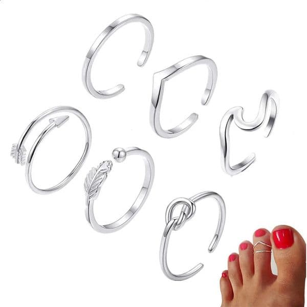 Knuckle Finger Ring Open Bohemia Beach Toe Rings For Women Foot Accesories Anillos Mujer Bague Femme Retro Jewelry Bijoux 241225