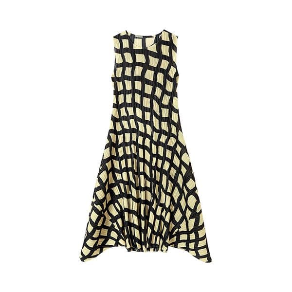 (488) Tall dress for summer women, gentle three-room striped plaid suit skirt, holiday style vest skirt, long skirt