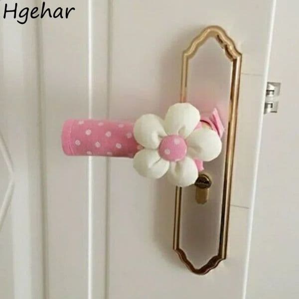 Flower Handle Protector Bedroom Door Knob Covers Creative Anti-collision Non-slip Anti-static Dust-proof Cover Doorknob Glove 241231