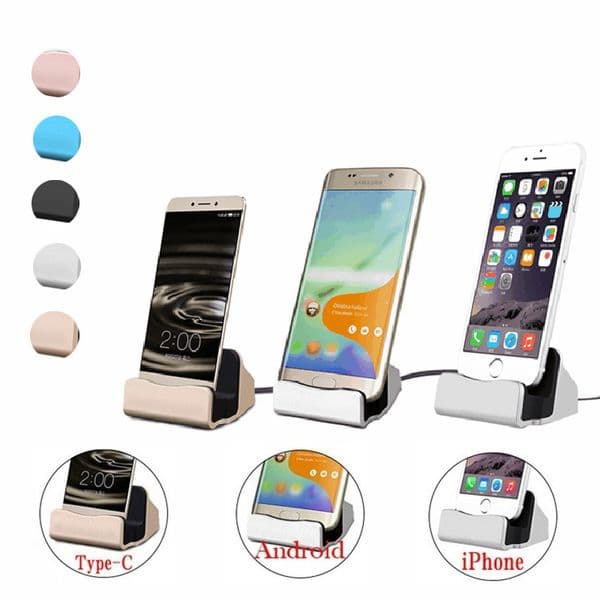 USB Desktop Charger Dock Station Charging For iPhone 7 8 SE Xiaomi 2025 11 Note 10 9 T A2 A3 Lite Redmi 9A 9C Note 10 Pro USB Charger