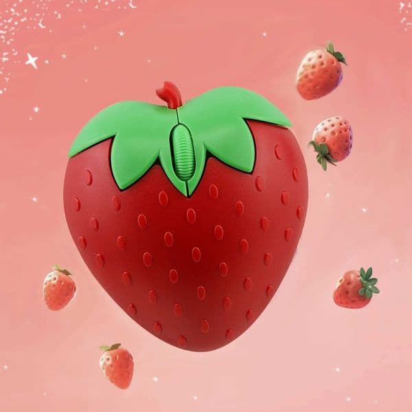 High Quality Pink Strawberry Optical Mouse Cute Creative Cartoon PC Computer Office Mouse Girl Gift Mause for Office Laptop Desktop Z250102
