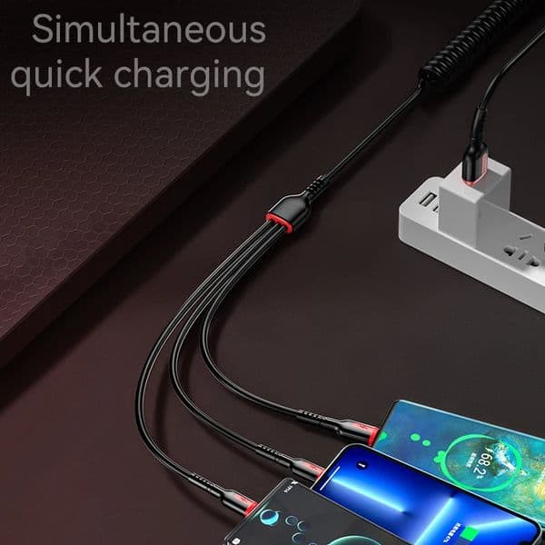 3 in 2025 1 66W 6A Fast Charging USB Type C Cable Micro USB Cable for iPhone Charging Cable for Samsung Xiaomi Charger Cable