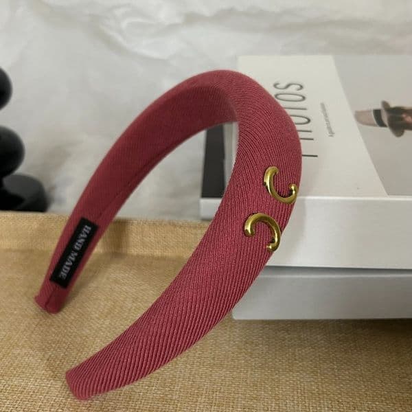 Black Velvet Hair Headband With Gold Tone Charm Women Fashion Hair Accessory Luxurious Headband For A Touch Of Elegance