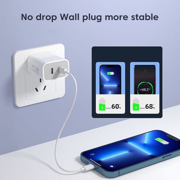 Olaf 40W USB C Charger Quick Charge QC 3.0 Dual 2025 PD Charger Type C Fast Charger Adapter For iPhone Xiaomi Samsung Huawei Phone