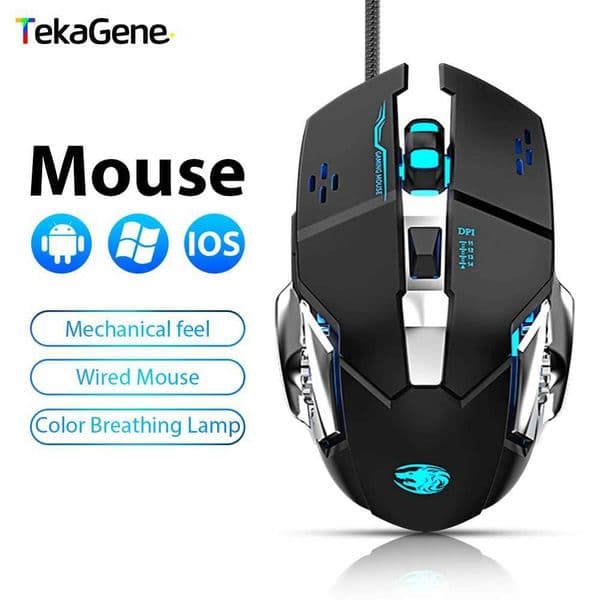Wired mouse for desktop laptops PC games and Office mice Windows IOS e-sports mechanical feel mouse M250102