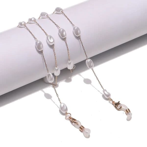 GL1406 Pearl Gold Eyeglasses Chain Wholesale Sports Travel Banquet Anti-Lost Anti-Drop Glasses Cord Lanyard 250102