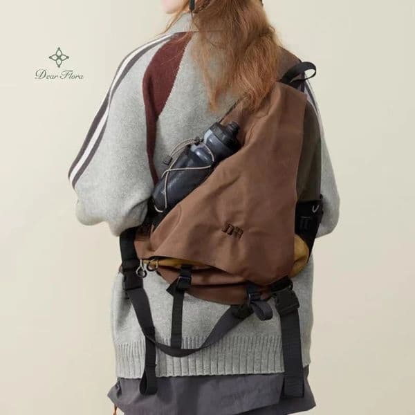 Y2k Portable Light Nylon Crossbody Bag Trendy Rucksack Travel Shoulder Bag Casual knapsack Outdoor Sports Unisex Chest Packs 250102