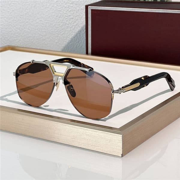 Super Sunglasses For Men Women Fashion ALTA Summer Designer Stylish High Street Style Anti-Ultraviolet Retro Plate Acetate Oval Frameless Glasses Random Box