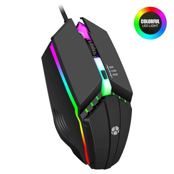High Quality 1600Dpi USB wired gaming mouse with LED color light ergonomic mechanical coupler mouse with 4 buttons Office PC gaming mouse Z250102