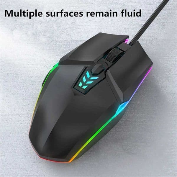 Wired gaming USB mouse with 1600 DPI optical 6 buttons equipped with RGB backlit mute mouse suitable for desktop gaming mouse M250102