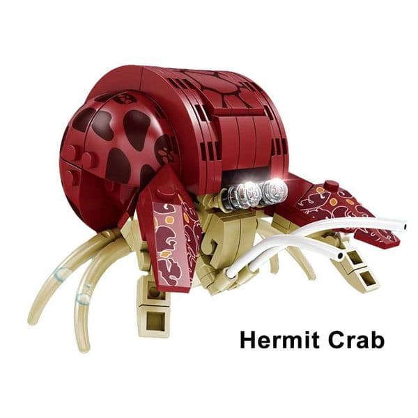 Marine Organisms Skin Shrimp Hermit Crab Mini Particle Building Blocks - Marine Toys Childrens Assembly Puzzle DIY Model Biology W250102