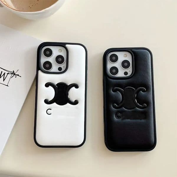 Designers Phone Cases For iPhone 16 Pro Max case 15 Plus 14Pro 13 Designer Fashion Leather Creative Cell phone Case Designers Luxury black white scratch proof