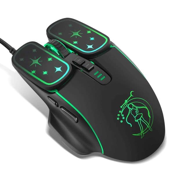 New Arrival Gaming mouse with up to 7200dpi RGB backlight stylish and beautiful interior 4-level DPI wired beautiful girl mouse for Office gaming gifts T250102