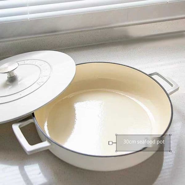 2026 European Style Enamel French Cool Color Cast Iron Round Double Ear Household Stew Pot Free Shipping Y260522+1