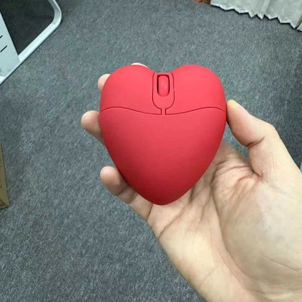 Gifts Cute Love Shape Wireless 2.4G Raton inalambico Mouse for Laptop Fun Student Mouse M250102