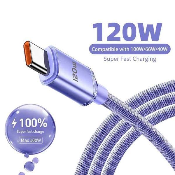 120W PD Type C Cable er Fast Charger Cord Quick Charge USB C Cables Phone Charger ForXJ250103