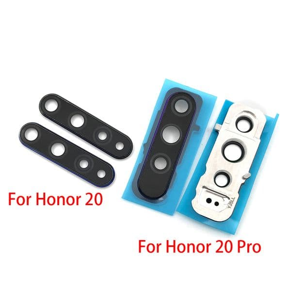New Back Camera Glass Lens 2025 Cover with Frame Holder Replacement Part For Huawei Honor 20 Pro / 20