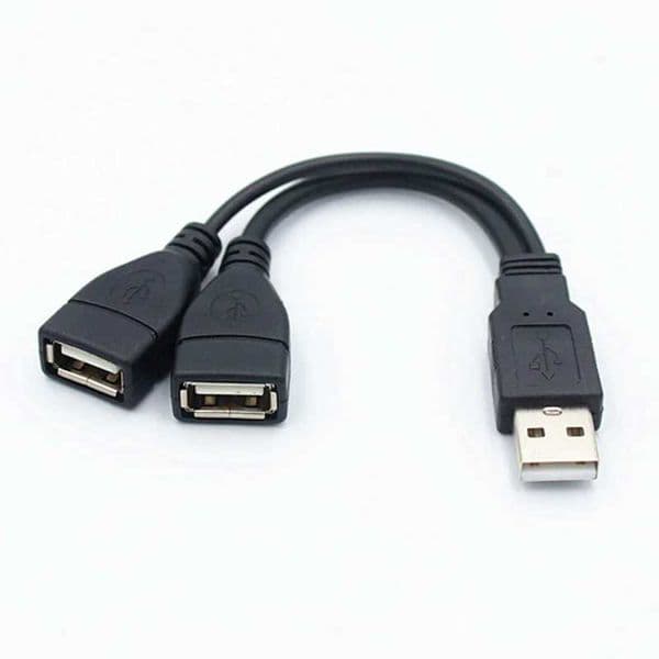 1 Male Plug To 2 Female Socket USB 2.0 Extension Line Data Cable Power Adapter Converter Splitter USB 2.0 Cable 15/30cmXJ250103