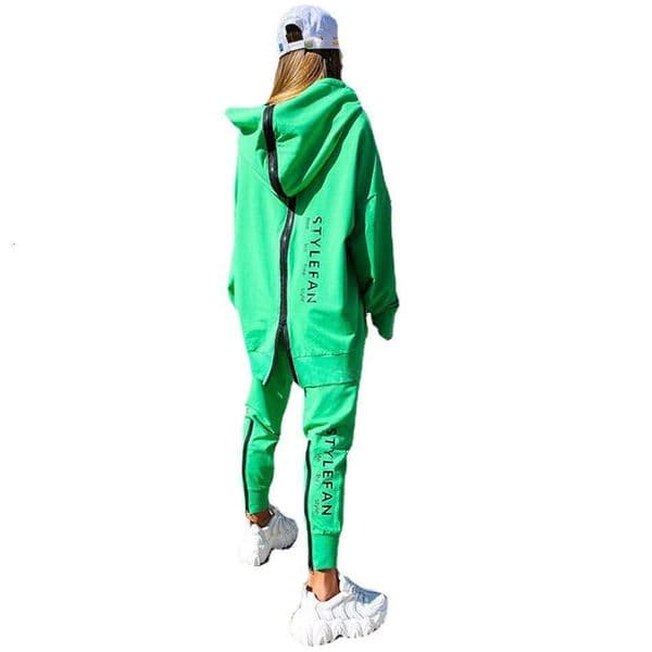 Women's Wear Fashion Casual Loose Suit Letter Printing Long Sweater Sweatpants 2 Pcs Running Tracuit Women Fiess Clothing