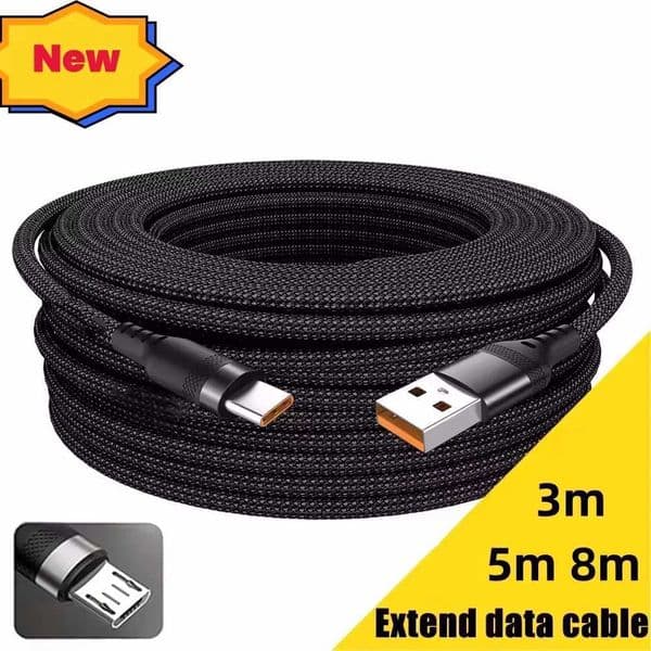 Universal USB Type C Cable 5A er Fast Charge Cable 3m 5m 8m USB C Extend Data Cable For 15 5XJ250103
