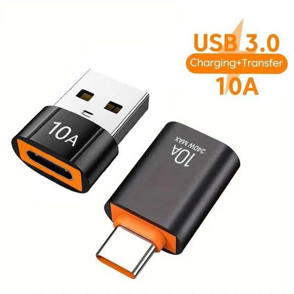 10A OTG Type C Female to USB A Male USB 3.0 to Type-C Converter Fast Charging Data Adapter for Laptop OneplusXJ250103