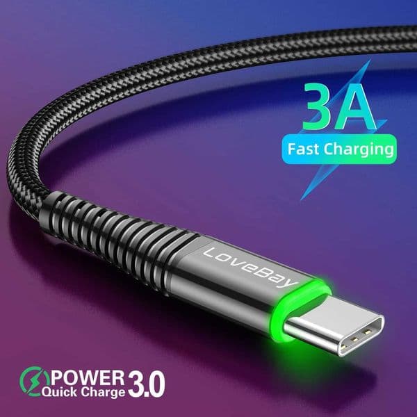 Lov 3A Type-C USB Cable 0.5m/1m/2m Data Sync Fast Charging Wire For Note Tablet USB Phone CableXJ250103