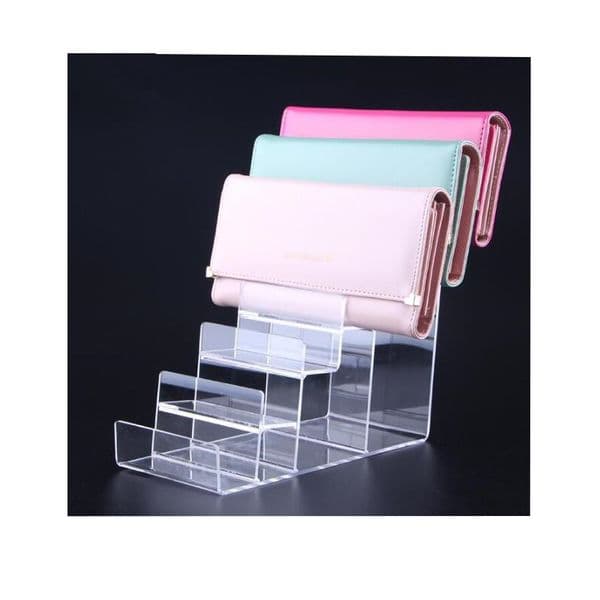 Five-layers Acrylic Wallet Stand Department store counter jewelry display Holder Purse shelf Puppet Toy Cosmetic storage Racks