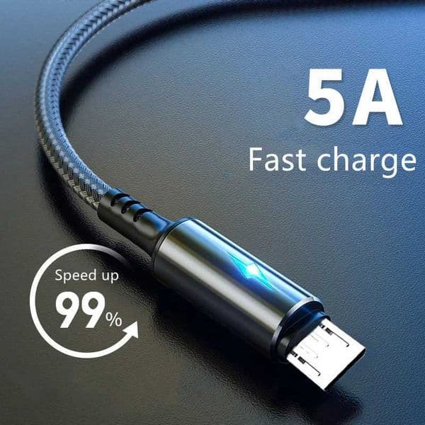 Micro USB Cable 5A LED Fast Charging Micro Data Cord For Android Mobile Phone Accessories Charger CablesXJ250103