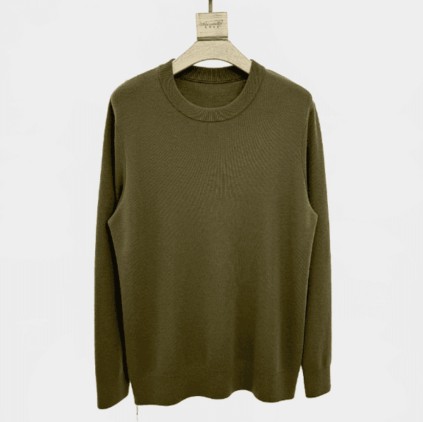 152Men Wool Sweater, Four-pin Thick Warm Round Neck Autumn and Winter Bottoming