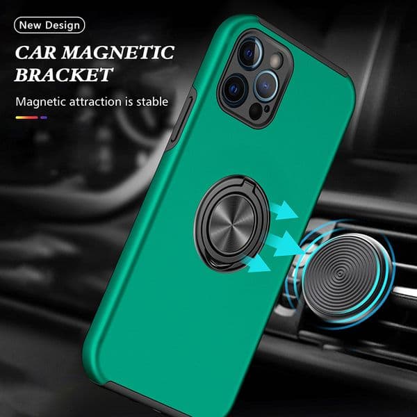 Apple 12 mobile phone case invisible stand with ring car magnetic protection case iPhone11 anti-drop soft case