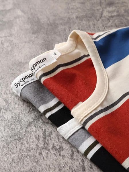 Y2K loose contrasting color short sleeved striped T-shirt for couples mens summer streetwear unisex T-shirt 250103