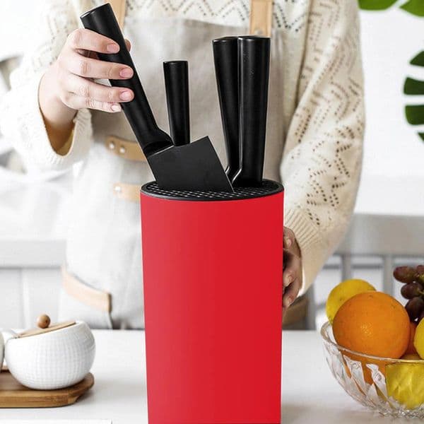 Kitchen Cutter Stand Wave-shaped Knife Holder Stand Chef Inserted Plastic Knives Block Storage Tank Holder Kitchen Accessories 250102BJ