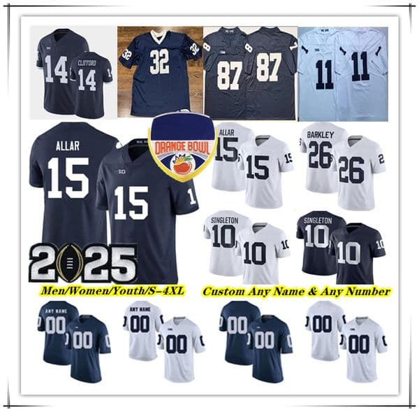 Drew Allar Penn State PSU College Football Jersey Nicholas Singleton Kaytron Allen Tyler Warren Harrison Wallace III Jaylen Reed Abdul Carter Tony Rojas Barkley 5XL