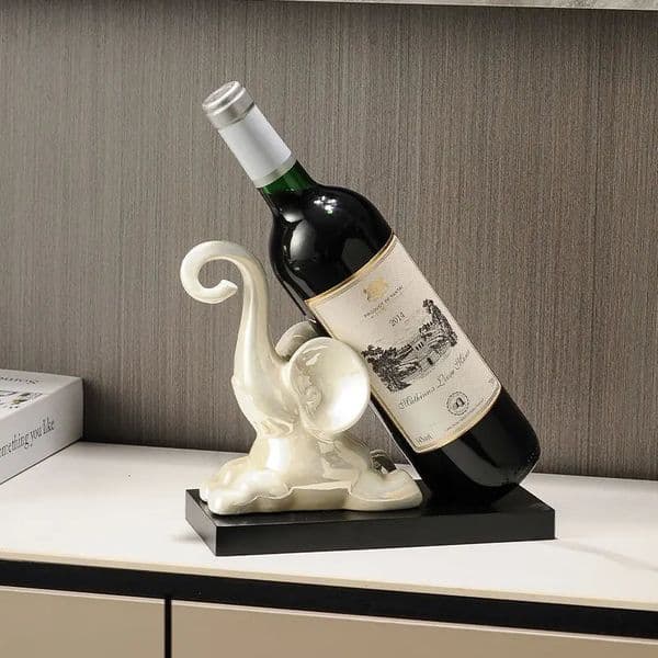 Wine cabinet decoration red wine rack decoration cute little elephant ceramic red wine rack wine bottle rack wine rack 250102BJ