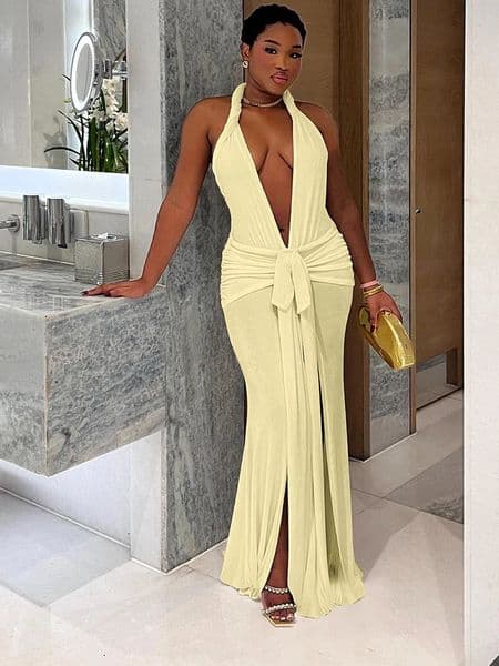 Nibber Elegant Peach Butocks sexy dress womens suspender 2025 summer sexy thin Y2K backless V-tie ribbon birthday vest 250103