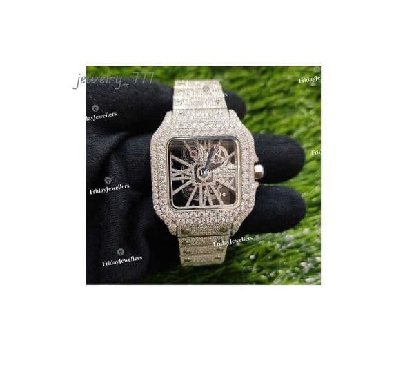 Luxury Moissanite Watch Diamond-Set Moissanite Watches Moissanite Watch for Special Occasions for men and women