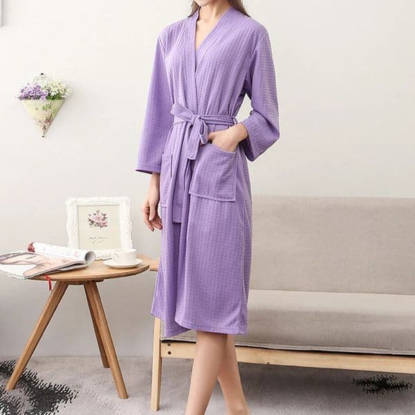 Women Spring Summer Kimono Couple Long Sleeve Bath Robe Quick Dry Absorbent Bath Towel Unisex Fashion Thin Bathrobe 250102BJ