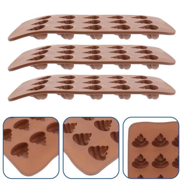 3 jelly mold trays chewing gum molds popsicle shapes silicone baked coffee candies M250106