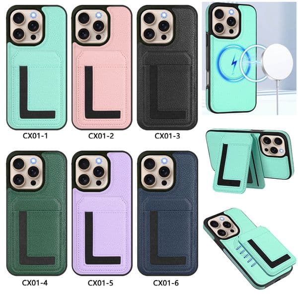 2in1 Magnetic Wireless Charging Cases For Iphone 16 Pro Max 15 14 13 12 11 7 8 Samsung S24 FE Ultra S23 Plus S22 Holder Pack Card Pocket ID Slot PU Leather
