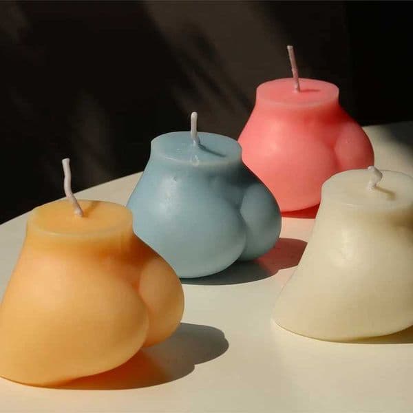 Ins art scented candle woman big ass creative shooting props home decorative aromatic candles home fragrance cute candles M250106