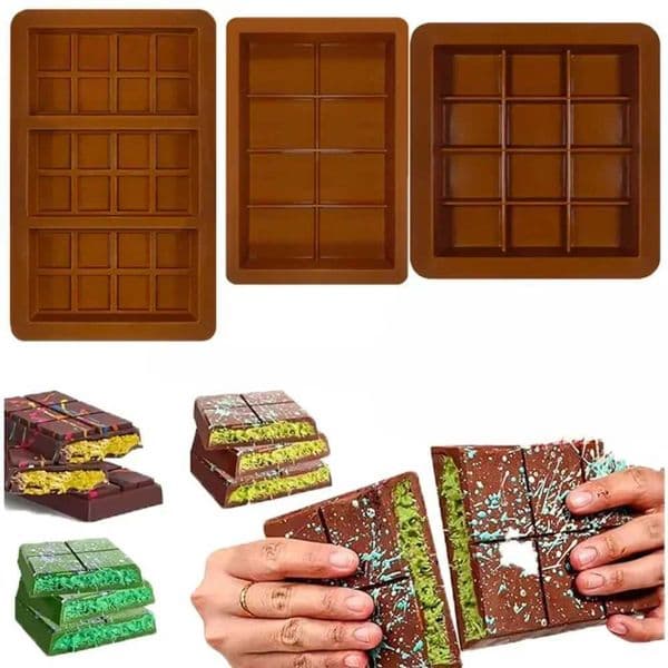 8/12/24 Cell Chocolate Mold Silicone Rectangular Mold Sand Cake Food Grade Silicone Baking Mold Baking Accessories M250106