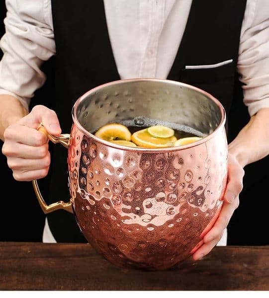 Colossal 5L Hammered Moscow Mule Mug Mega Mug Moscow Mule Ice Bucket Mug 250106