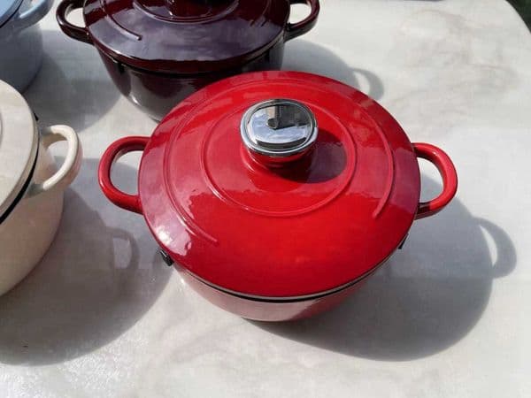 European French style enamel cast iron household high-value pot mommy pot 24cm round stew pot kitchen supplies X240919
